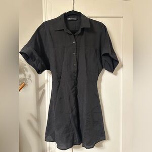 Zara button down mini dress